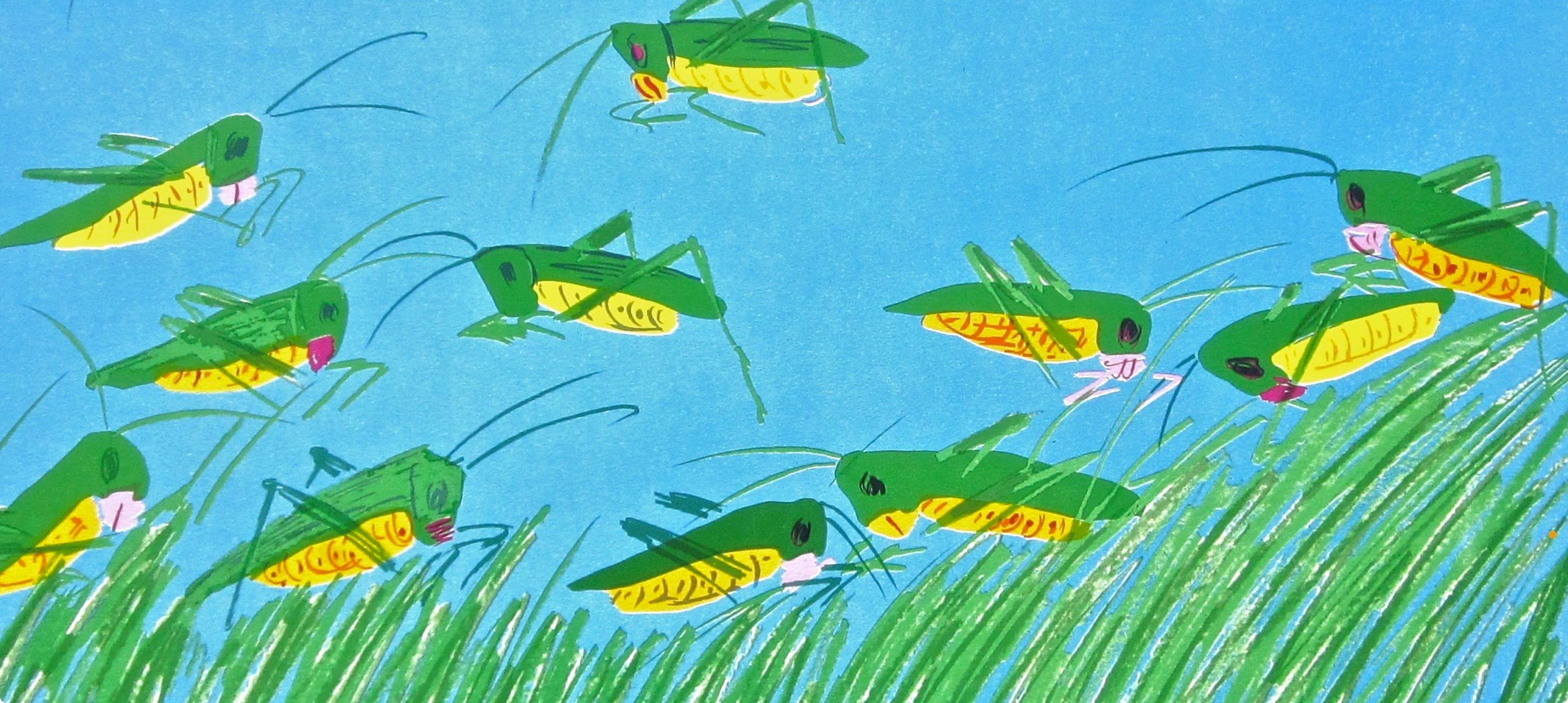 Lucky Grasshoppers, Walasse Ting 丁雄泉 For Sale 1