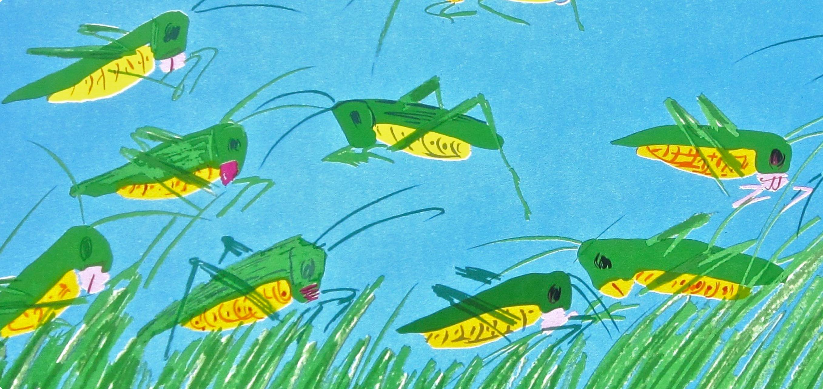 Lucky Grasshoppers, Walasse Ting For Sale 2