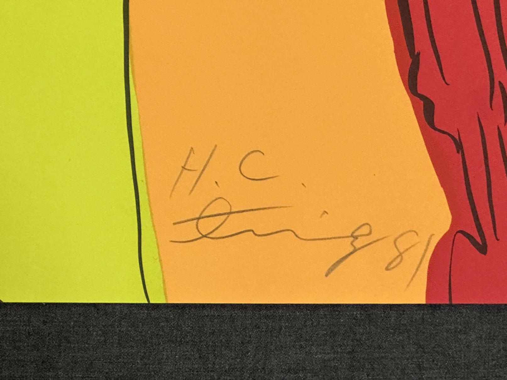 Cavallo Rosso 1981 Litografia firmata in edizione limitata - Print Pop Art di Walasse Ting