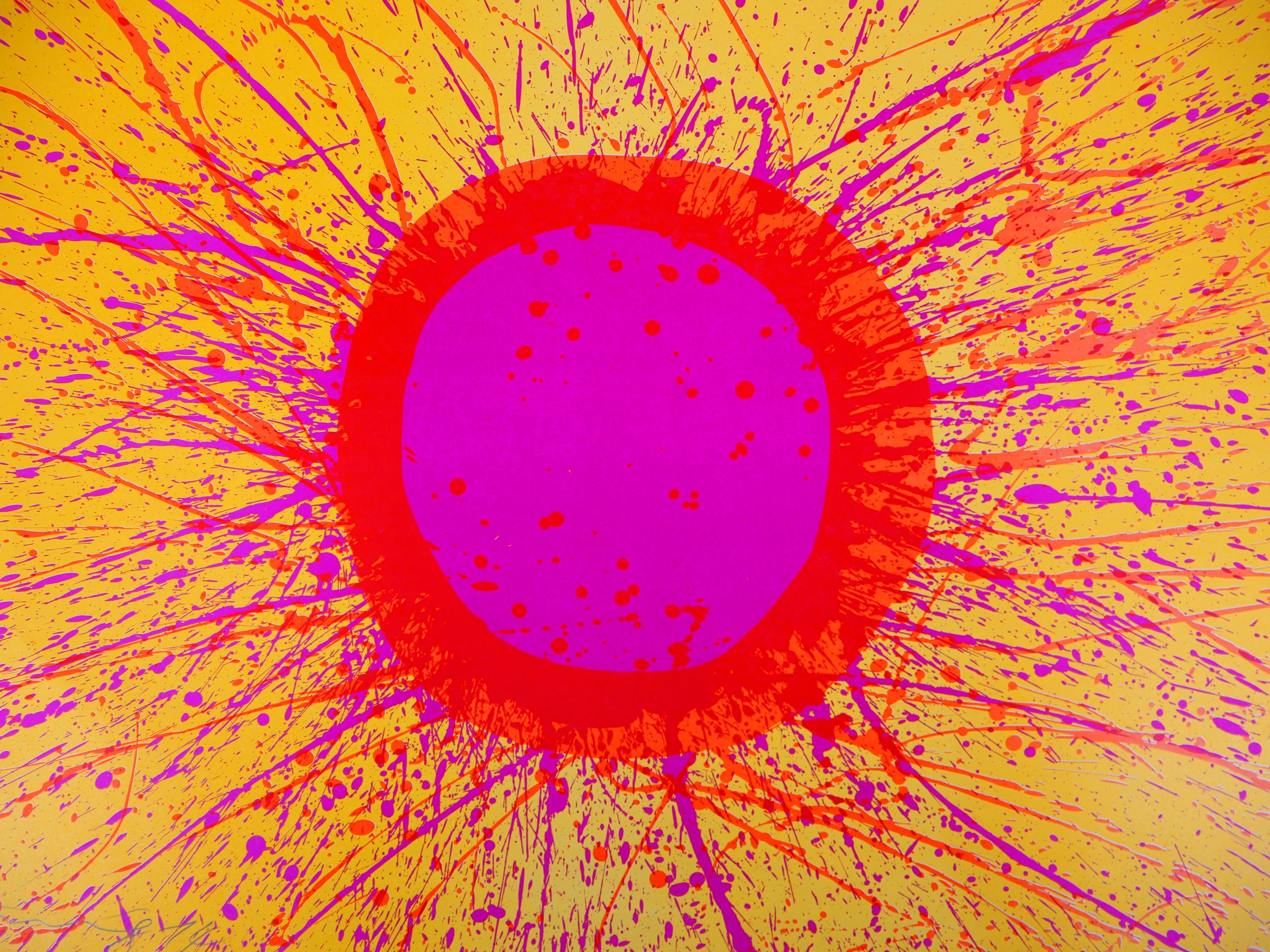Shining Sun - Original lithograph, Handsigned - Print by Walasse Ting