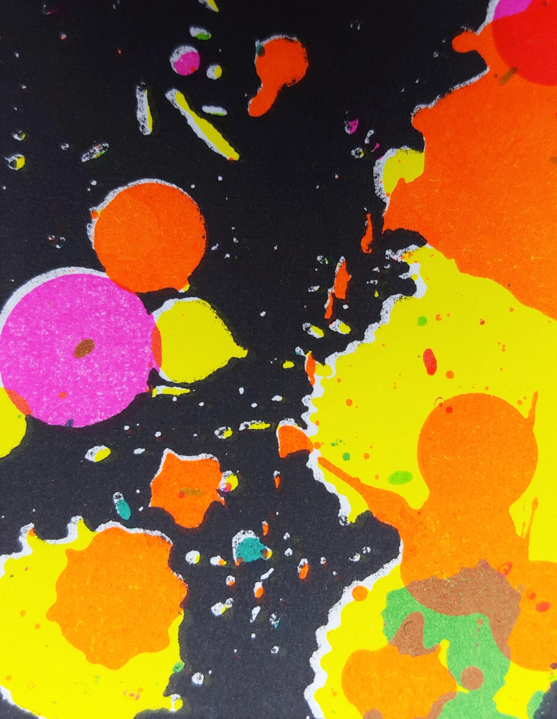 Untitled (Fresh Air School) /// Contemporary Abstract Expressionist Walasse Ting im Angebot 9