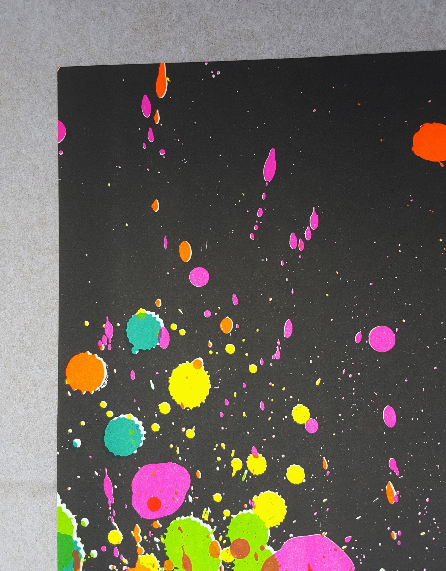 Untitled (Fresh Air School) /// Contemporary Abstract Expressionist Walasse Ting im Angebot 3