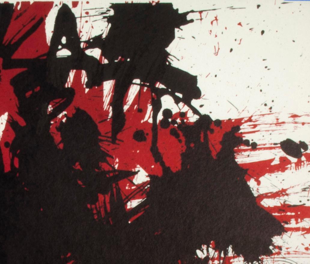 Senza titolo (Poster della Martha Jackson Gallery) - Abstract Print Nero di Walasse Ting