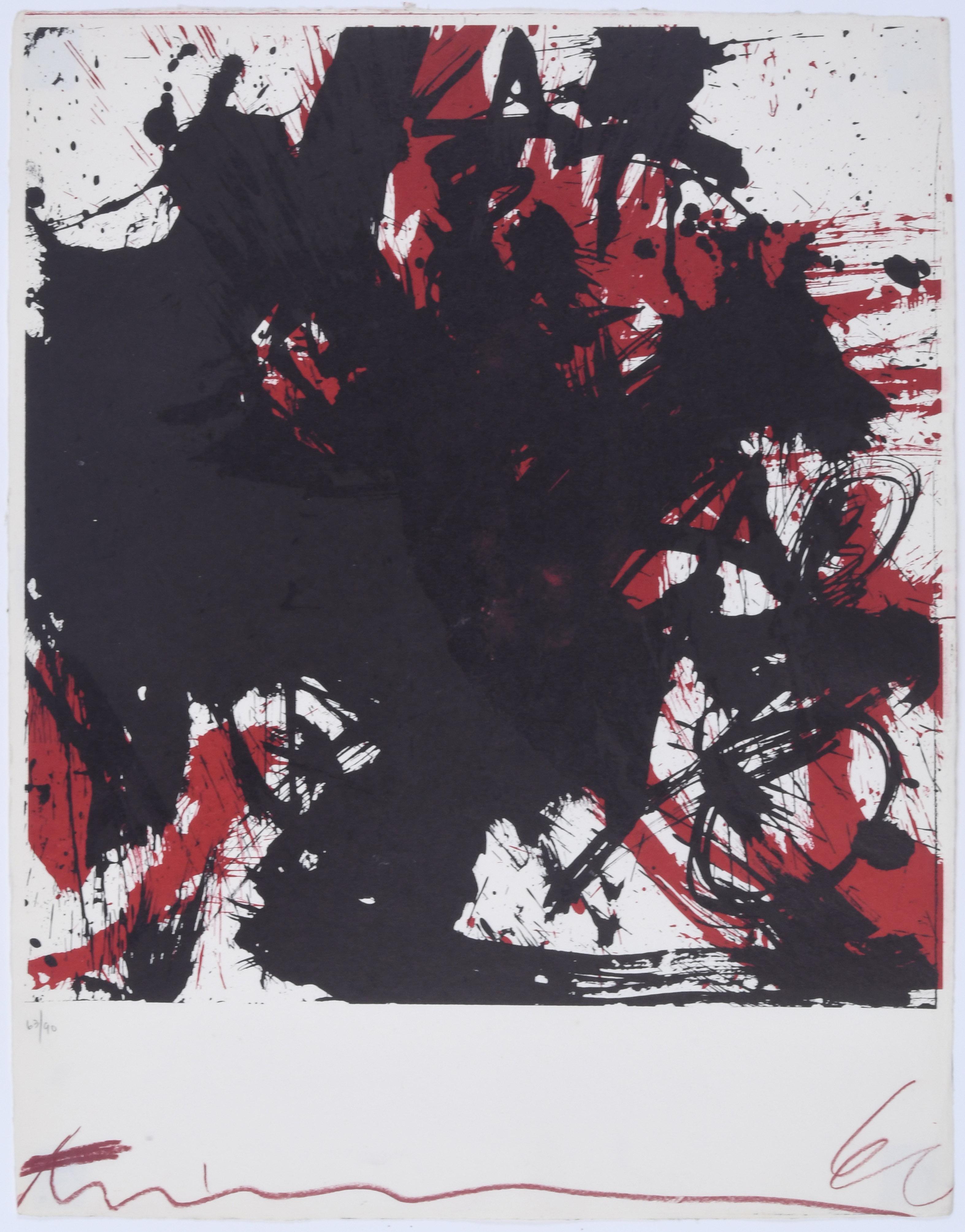 Abstract Print di Walasse Ting - Senza titolo (Poster della Martha Jackson Gallery)