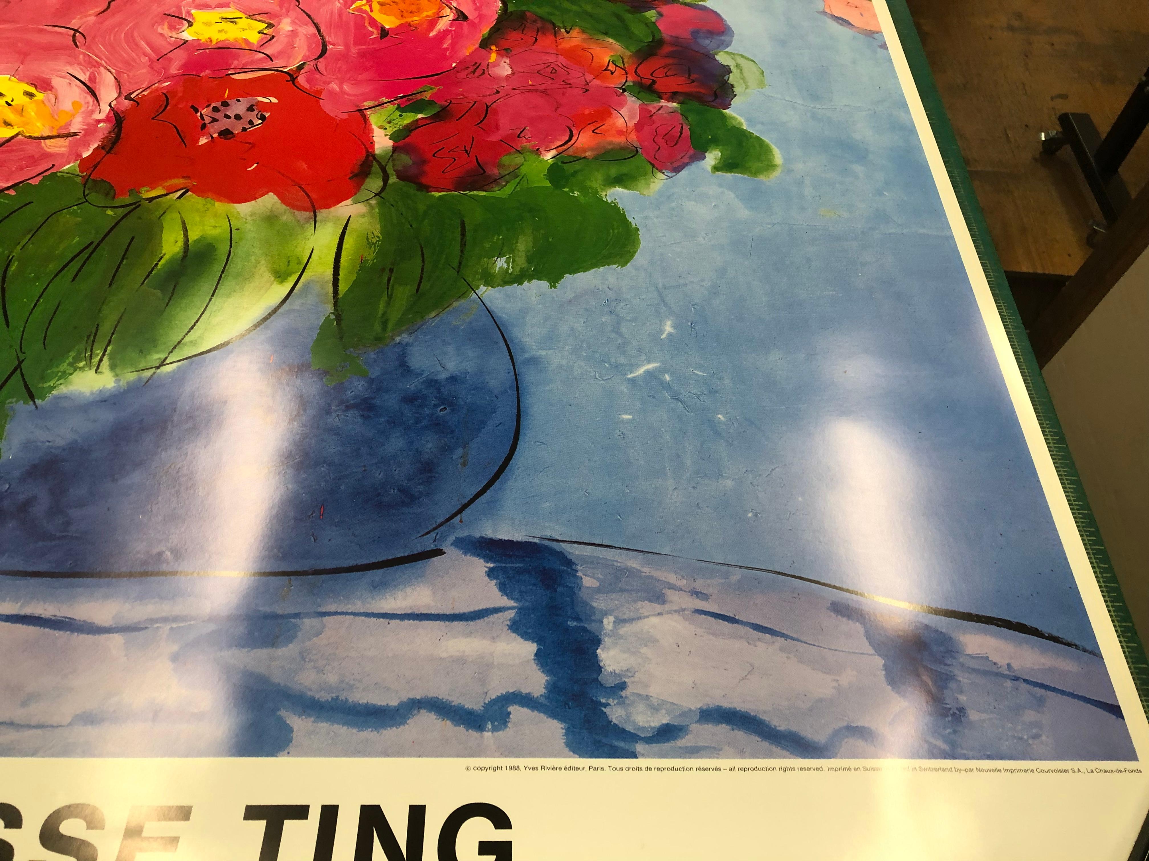 Walasse Ting-Flowers- For Sale 13