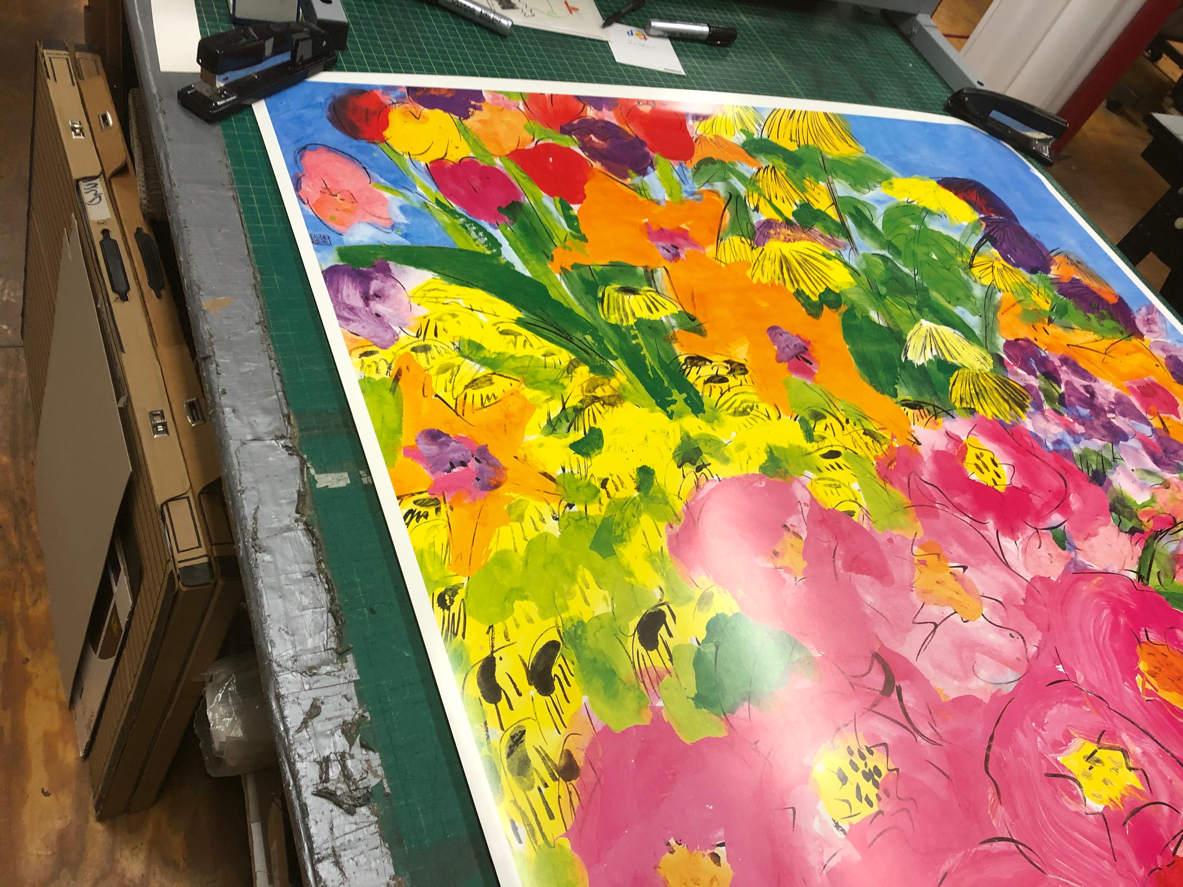 Walasse Ting-Flowers- For Sale 15