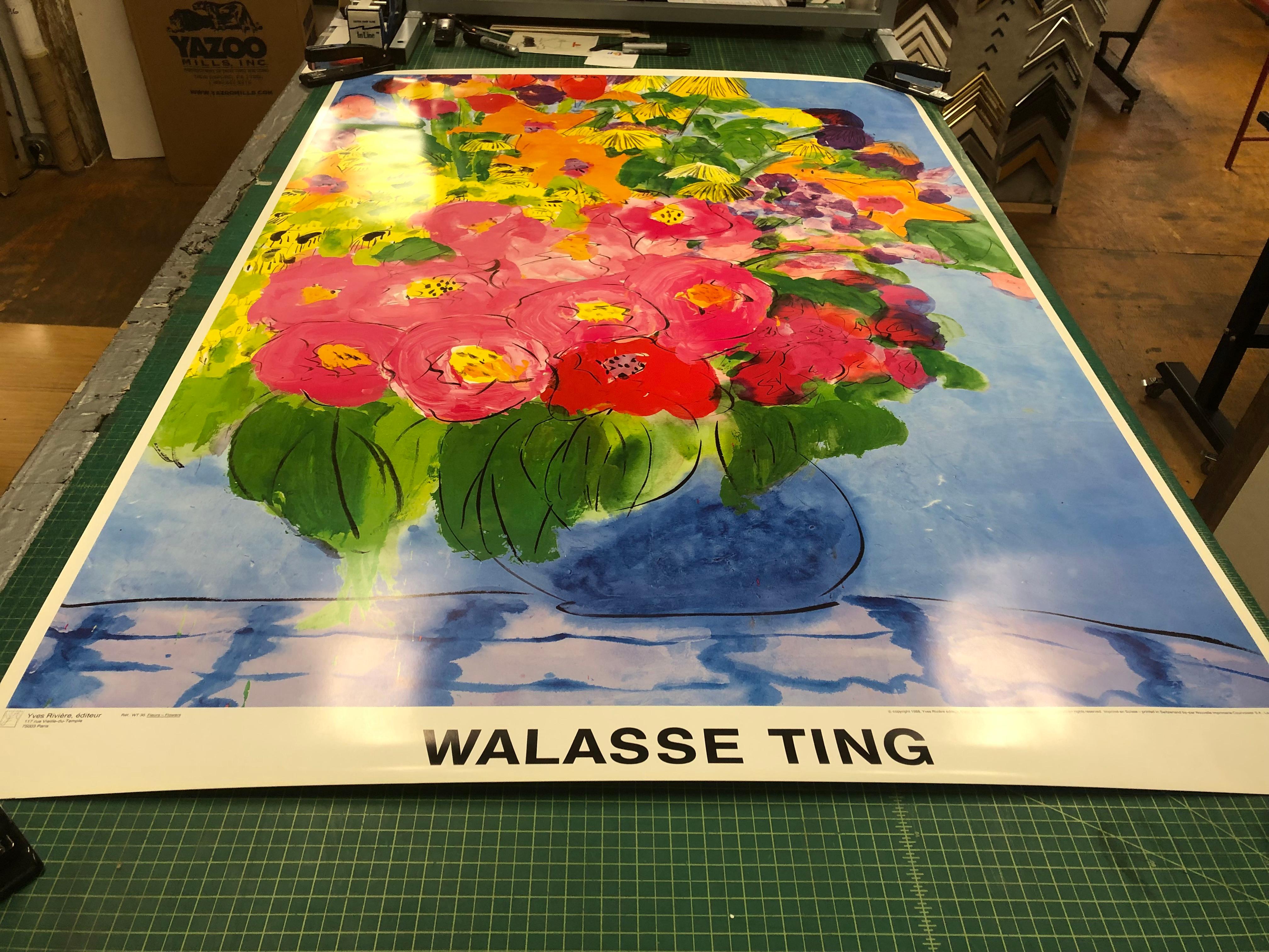 Walasse Ting-Flowers- For Sale 1