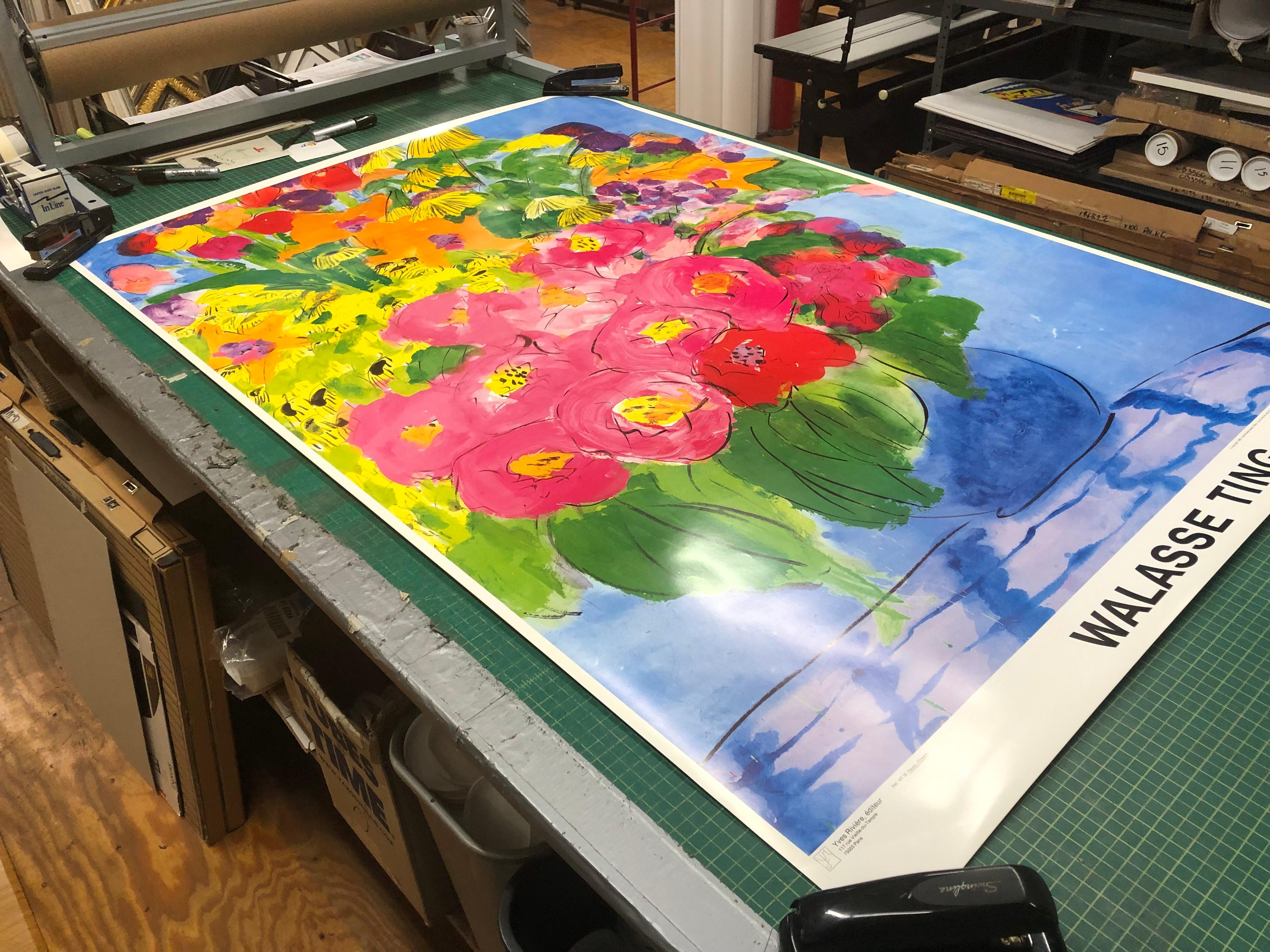 Walasse Ting-Flowers- For Sale 2