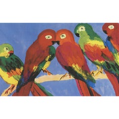 Walasse Ting 'Parrots' 1994- Offset Lithograph