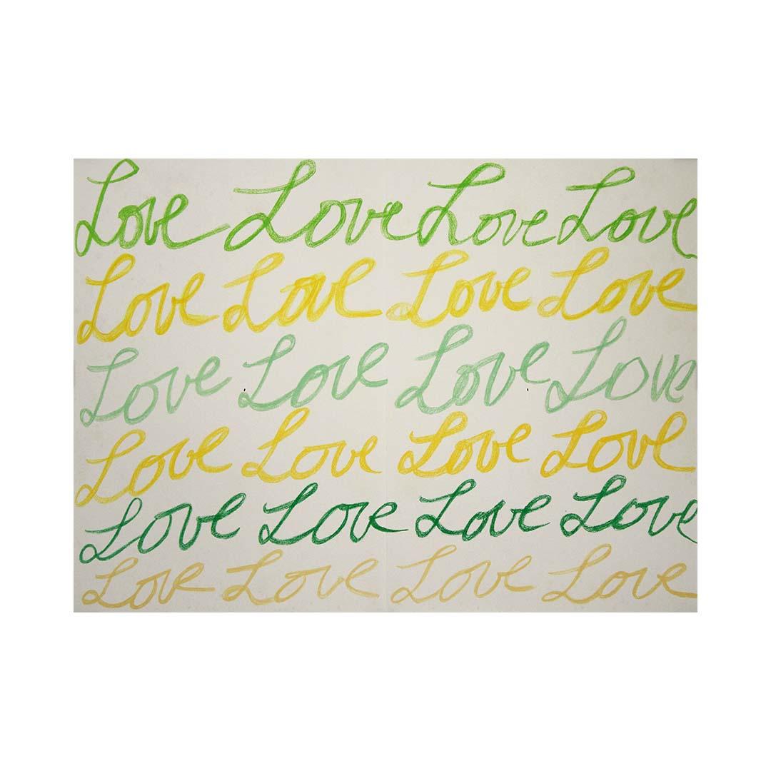 Lithographie de Walasse Ting intitulée Love, 1991 en vente 3