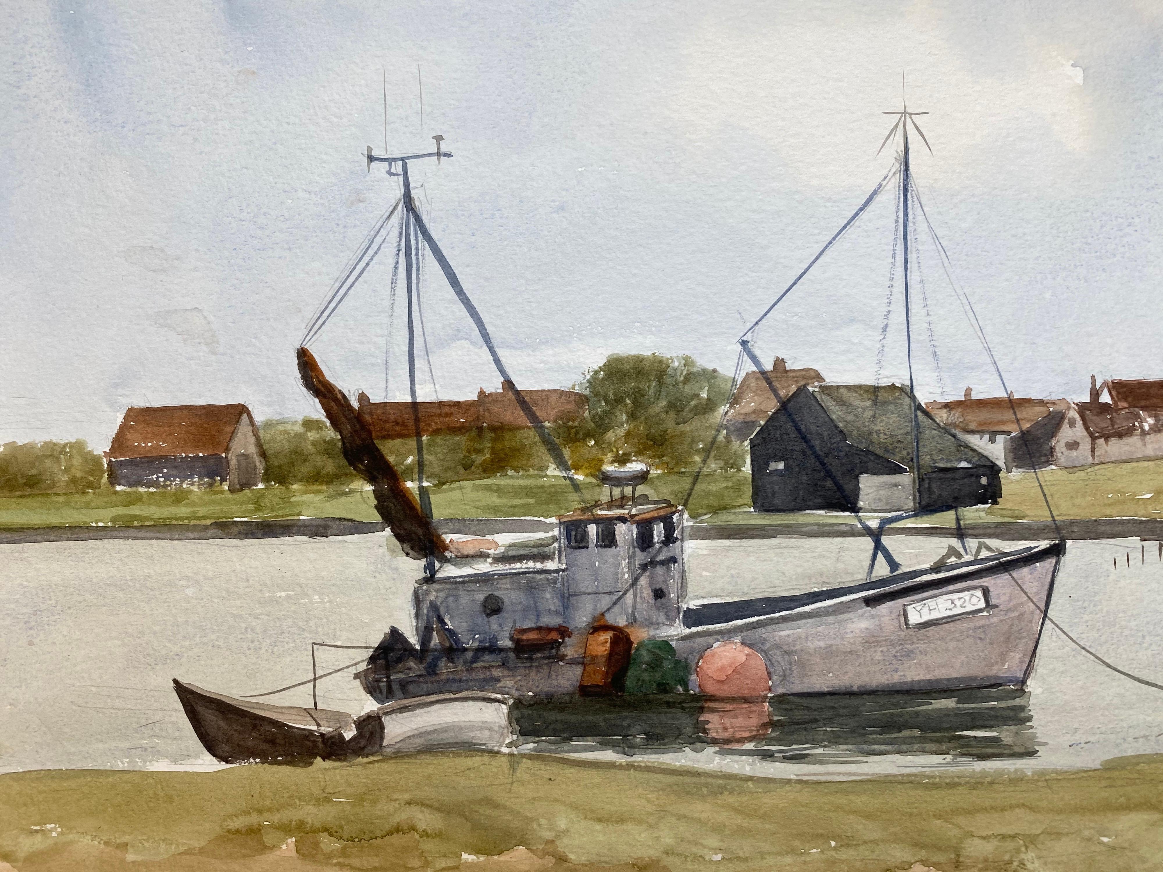 20th Century Walbeswick, Suffolk Original British Watercolour Painting River Estuary For Sale