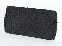 Walborg Bolso de mano negro con cuentas, Bélgica - Años 50