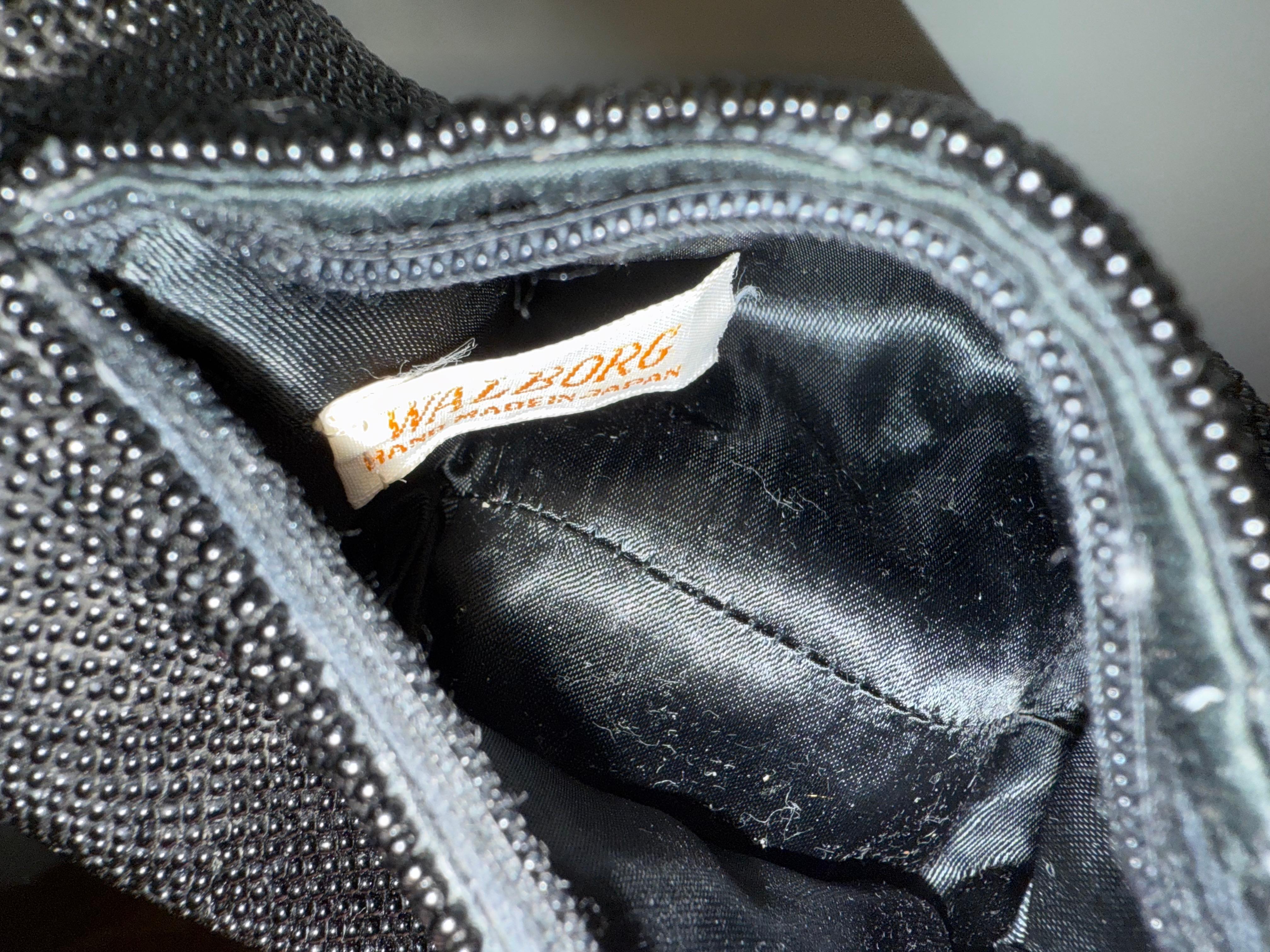 Walborg Schwarz Pfütze Beaded Vintage Handtasche im Angebot 2