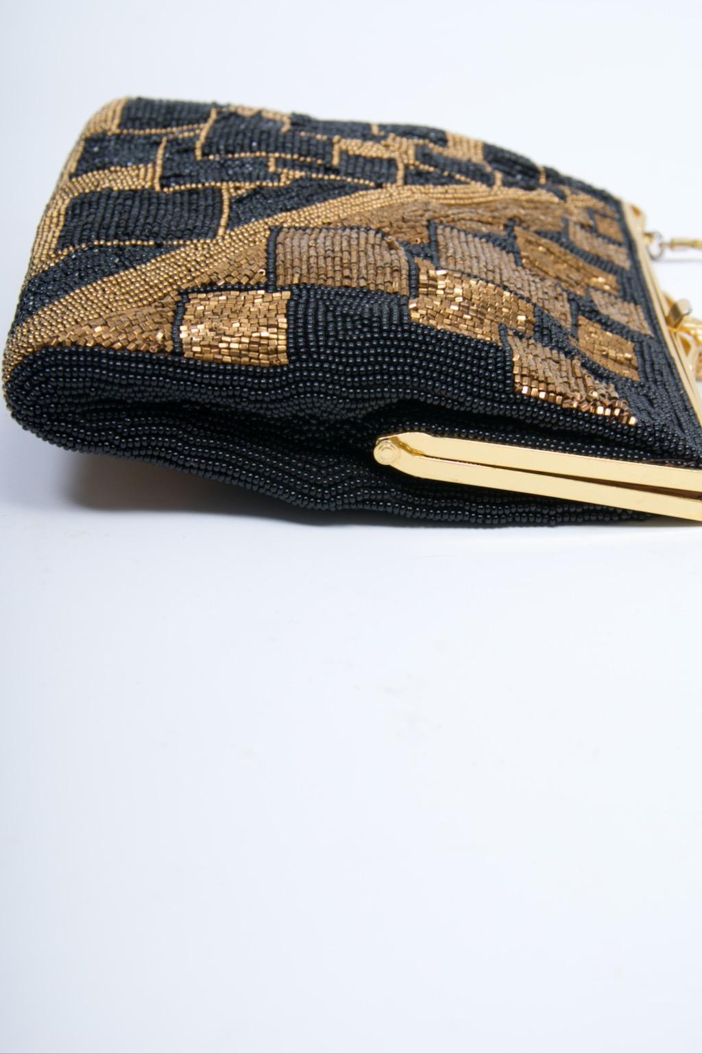 Walborg Deco-Inspired Beaded Evening Bag For Sale 1