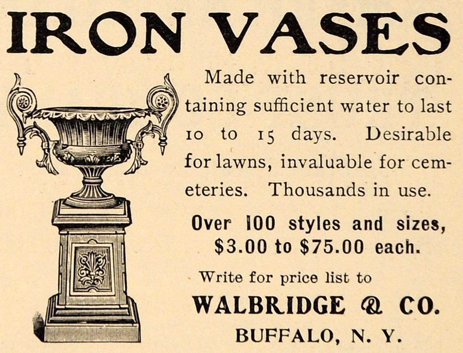 Walbridge & Co. of Buffalo Cast Iron Fountain Urn 8