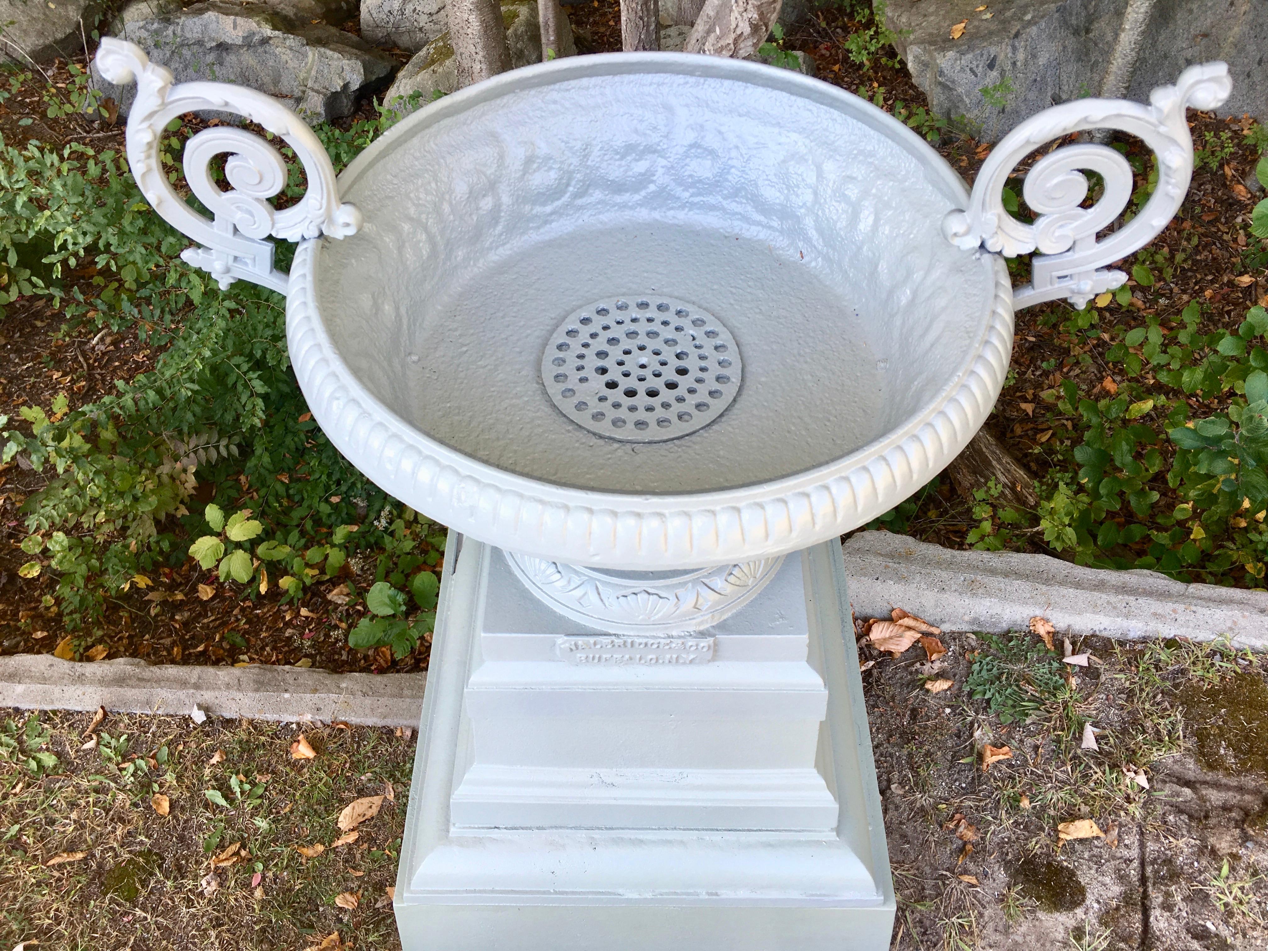 Victorian Walbridge & Co. of Buffalo Cast Iron Fountain Urn
