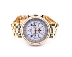 Waldan International 18 Karat Yellow Gold Astronic Chronograph
