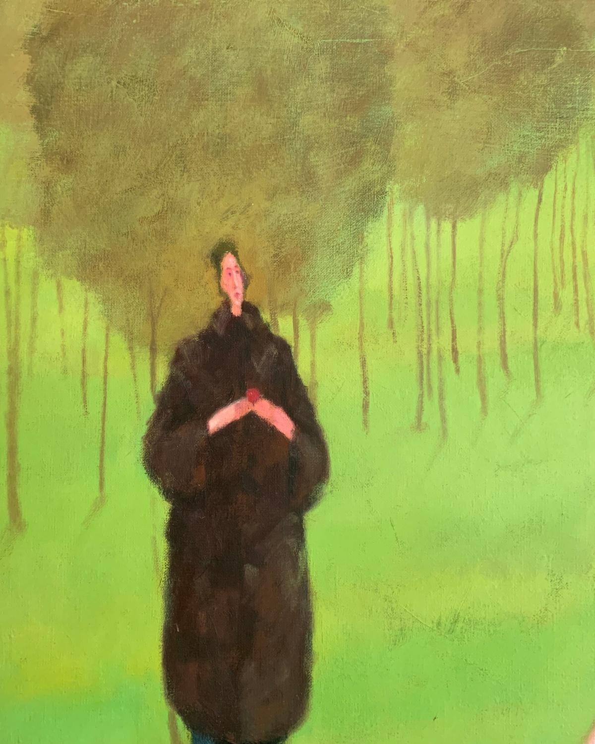 Tentación del ciclo Adán y Eva. Pintura al óleo figurativa, artista polaco - Painting Contemporáneo de Waldemar Marszałek