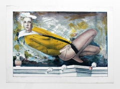 Yellow Jacket - XX century, Figurative Lithography Print