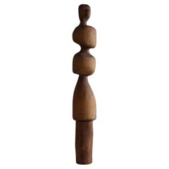 Vintage Waldemar Sjölander, Large Wooden Sculpture, Swedish Mid Century Modern, 1966