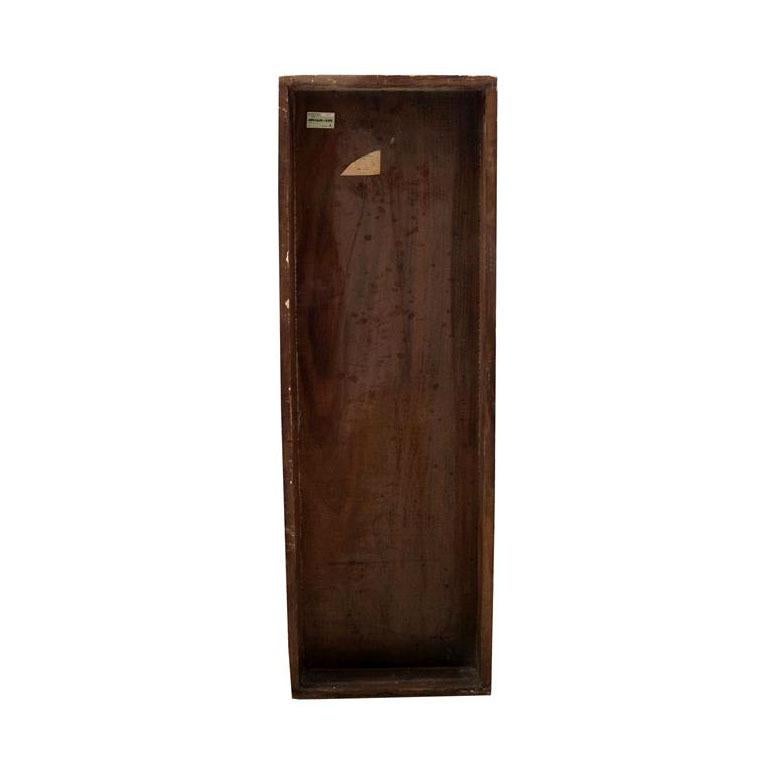 Late 20th Century Waldemar Sjölander Woman With Canvases Wood Wall Sculpture For Sale