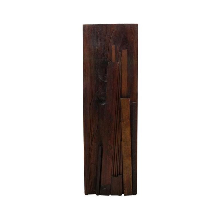 Waldemar Sjölander Woman With Canvases Wood Wall Sculpture For Sale 1