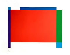 Red Field Abstract Geometric Colorfull Balart Concreto Mondrian Constructivisim