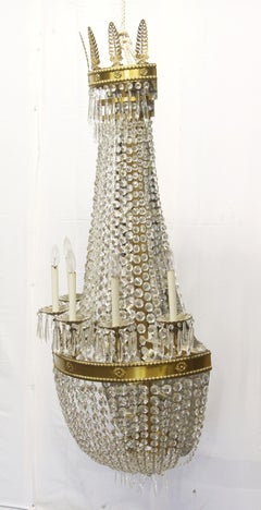 Waldorf Astoria Brass & Crystal Empire Wall Sconce Qty Available