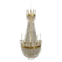 Waldorf Astoria Brass & Crystal Empire Wall Sconce Qty Available