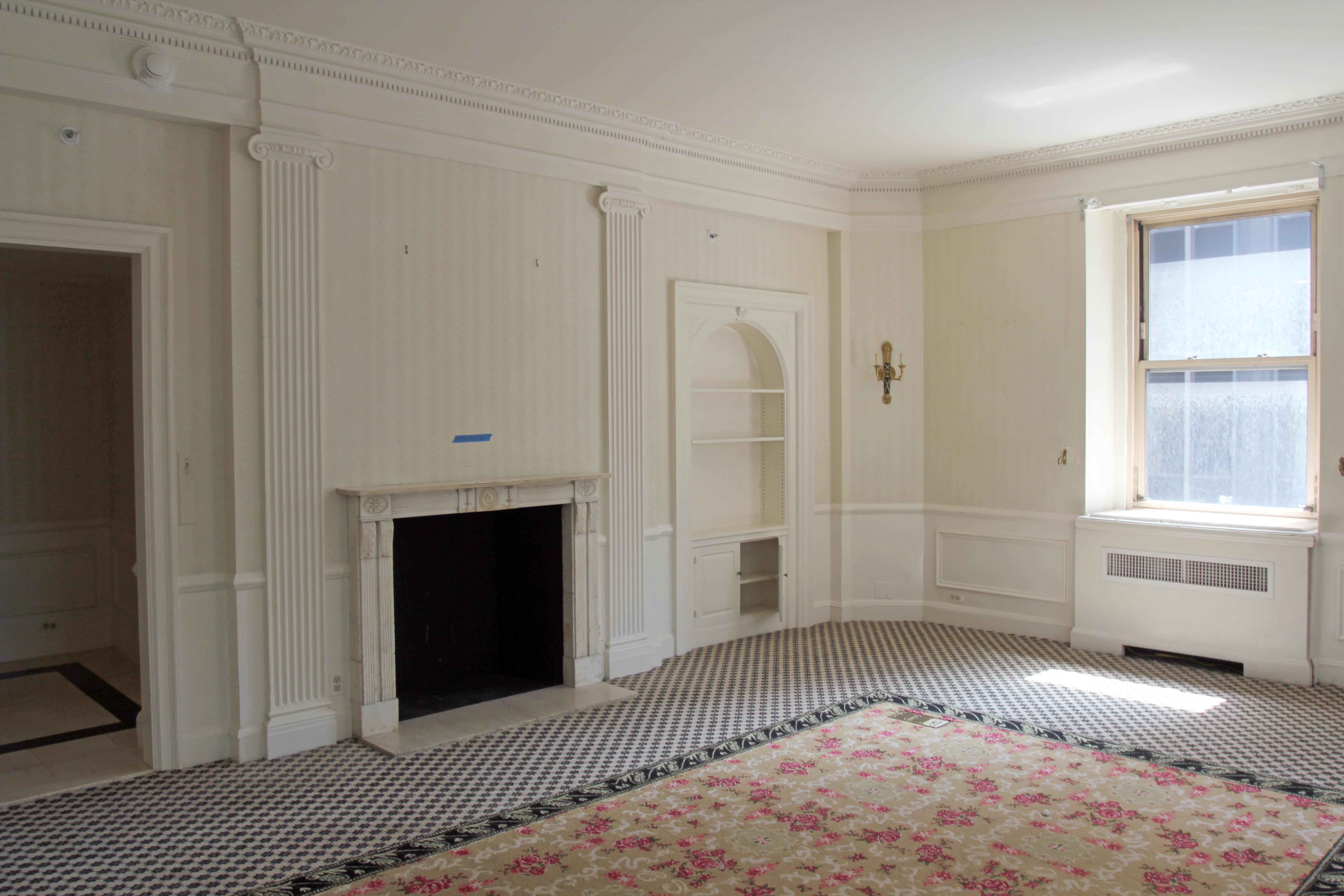 Waldorf Astoria Carved Marble English Regency Mantel For Sale 8