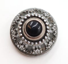 Waldorf Astoria Chrome Ornate Doorbell w Black Button