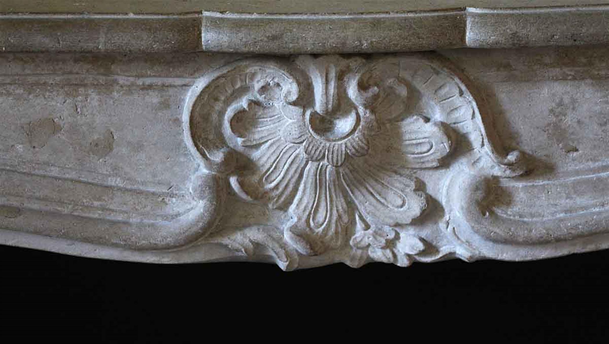 Waldorf Astoria French Carved Limestone Mantel, Circa Early 1900s 3