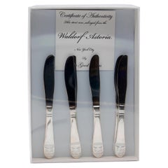 Used Waldorf Astoria Hotel Art Deco 8 Piece Butter Knife Set