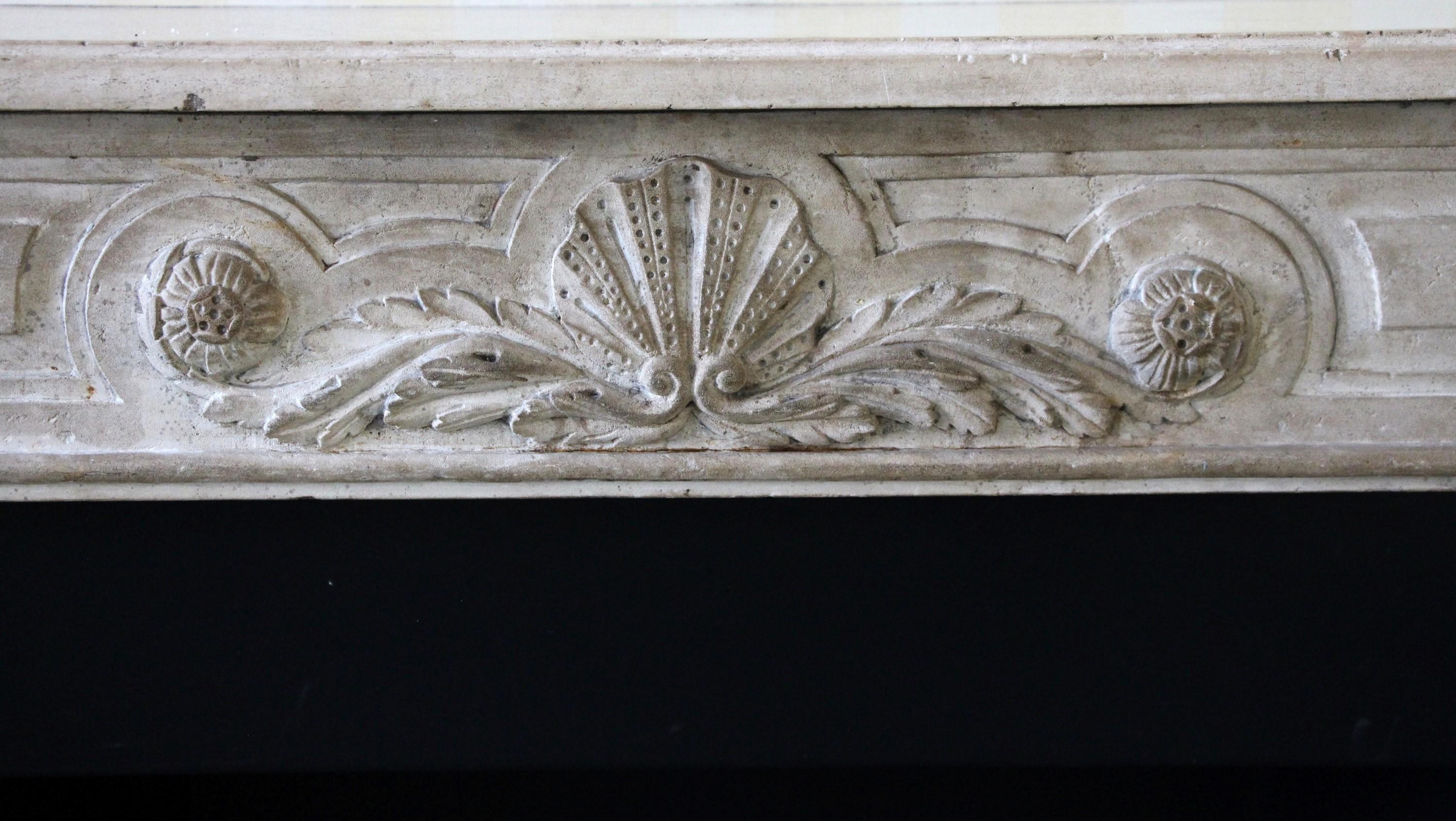 Waldorf Astoria Hotel Carved Limestone Mantel Floral Shell Details For Sale 3