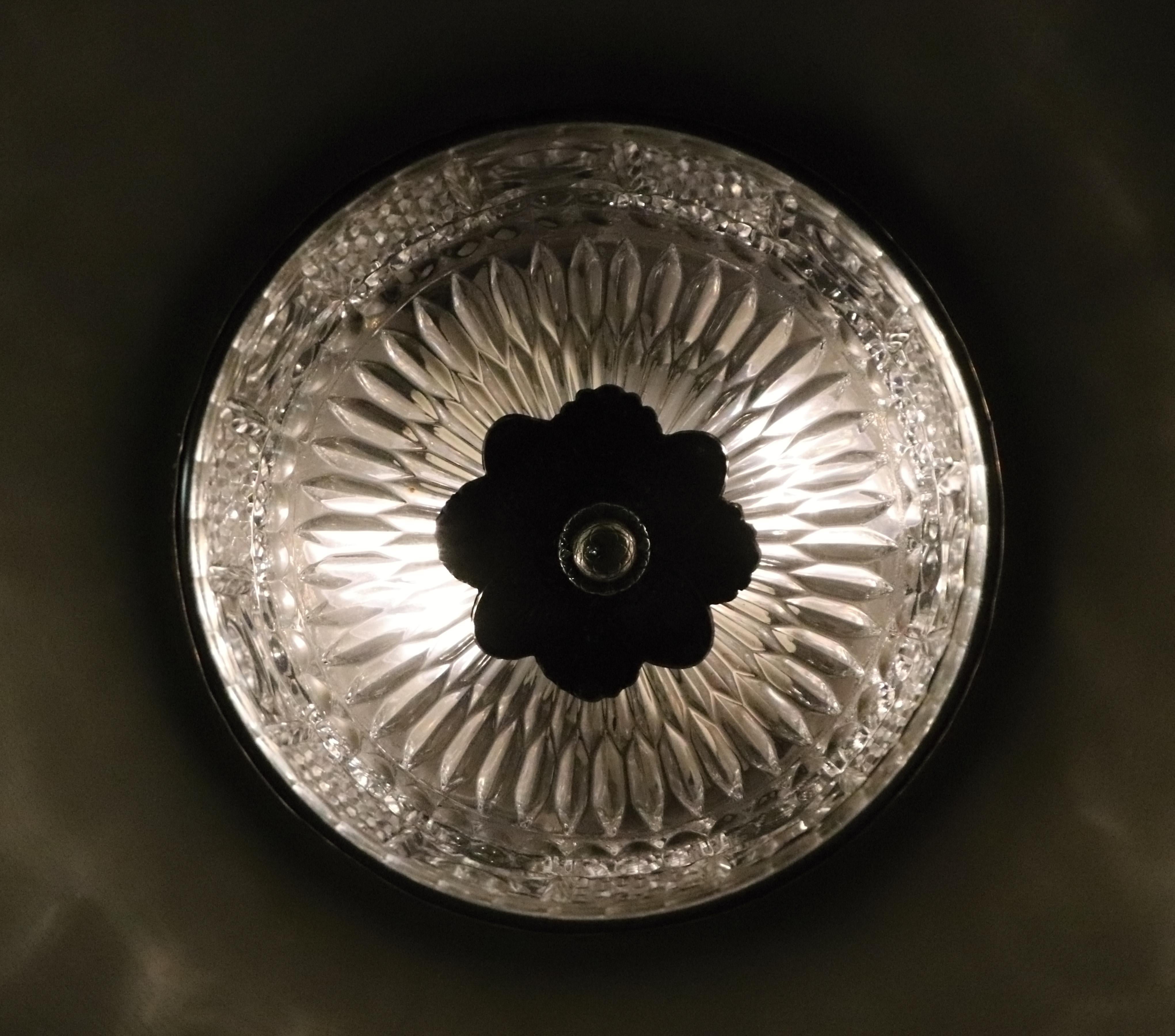 L'hôtel Waldorf Astoria a coulé du cristal de 9,5 po. Encastrables Bon état - En vente à New York, NY