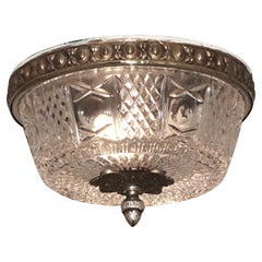 Waldorf Astoria Hotel Cast Crystal 9.5 in. Flush Mount