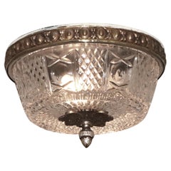 Waldorf Astoria Hotel Cast Crystal 9.5 in. Flush Mount