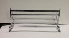 NYC Waldorf Astoria Hotel Bathroom Towel Wall Rack Chrome over Brass