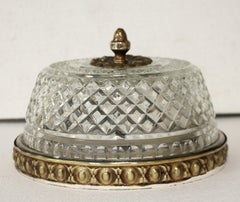 Waldorf Astoria Hotel Crystal & Brass Flush Mount Fixture