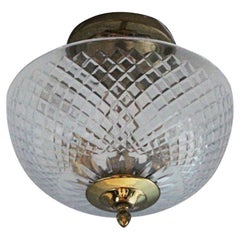 Waldorf Astoria Hotel Cut Crystal 10 in. Semi Flush Mount