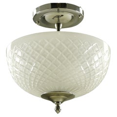 Waldorf Astoria Hotel Cut Crystal Semi Flush Light Qty Available Frosted Hue