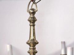 Waldorf Astoria Hotel Polished Brass Williamsburg Chandelier w/ 6 Arms Park Ave