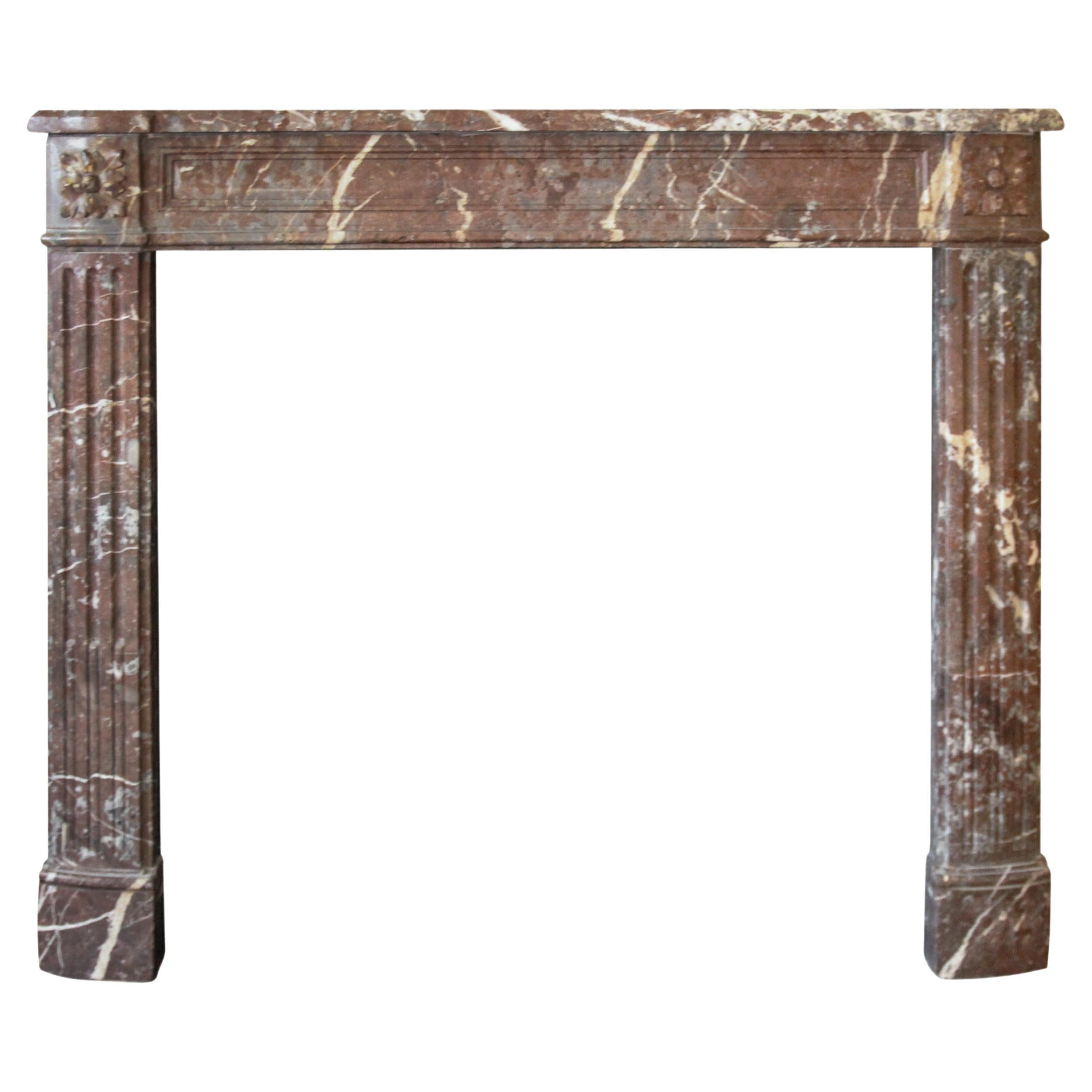 Waldorf Astoria Hotel Regency Louis XVI Marble Mantel Rouge Royal French For Sale