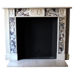 Waldorf Astoria Hotel Statuary Breche Marble Mantel English Regency