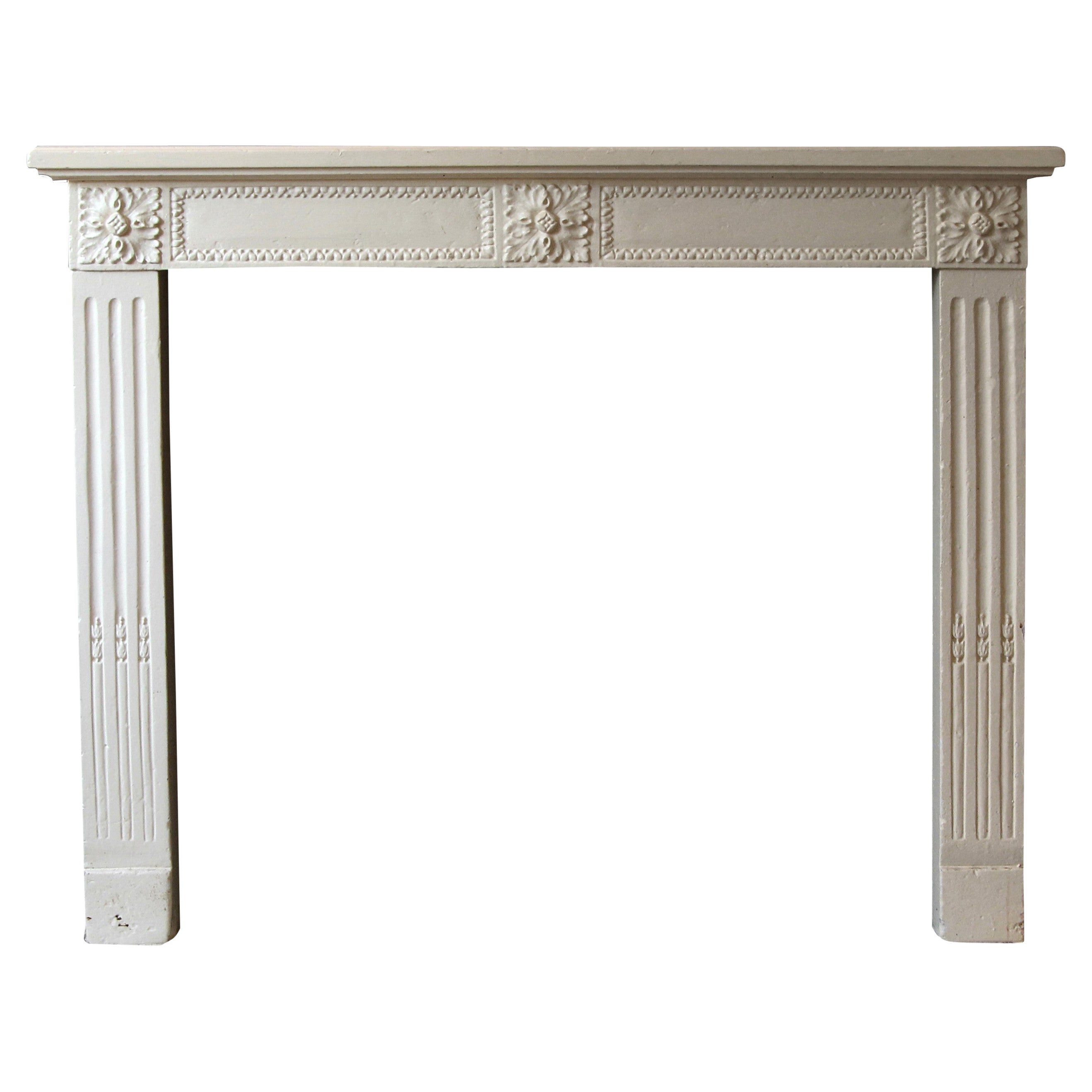 Waldorf Astoria Louis XVI French Limestone Mantel Painted