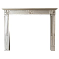 Waldorf Astoria Louis XVI French Limestone Mantel Painted