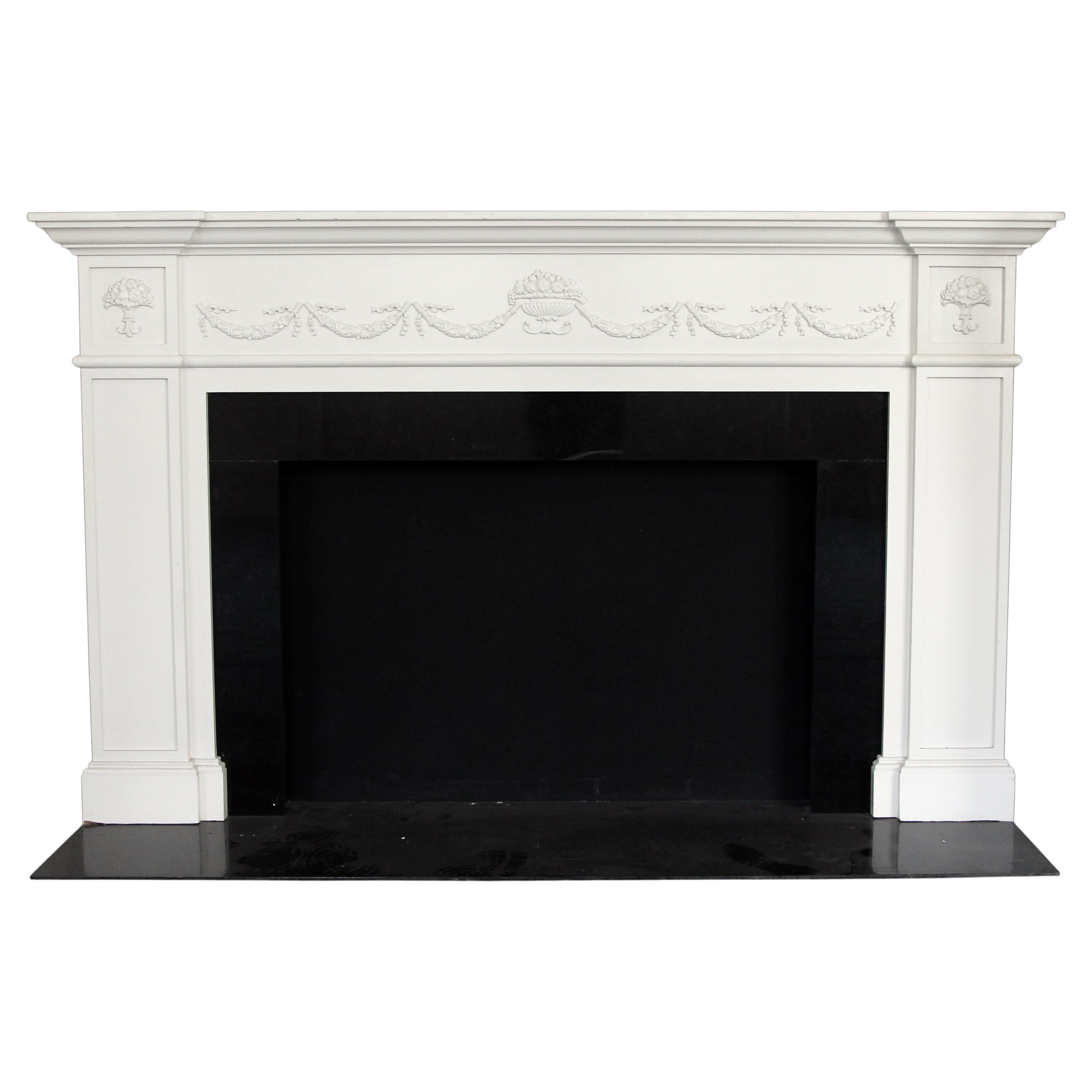 Waldorf Astoria Morgan Suite Federal Blanco Chimenea de madera