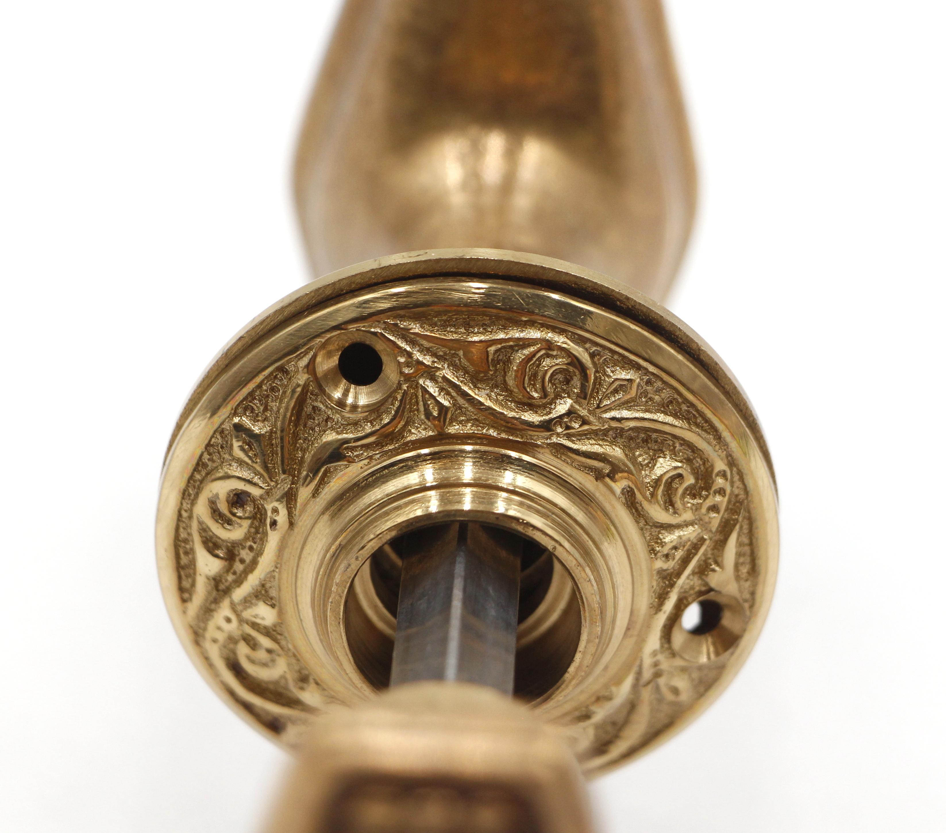 Mid-20th Century Waldorf Astoria Russell & Erwin Bronze Door Knob Set For Sale