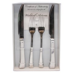 Used Waldorf Astoria Sambonet Dinner Fork Knife Flatware Set