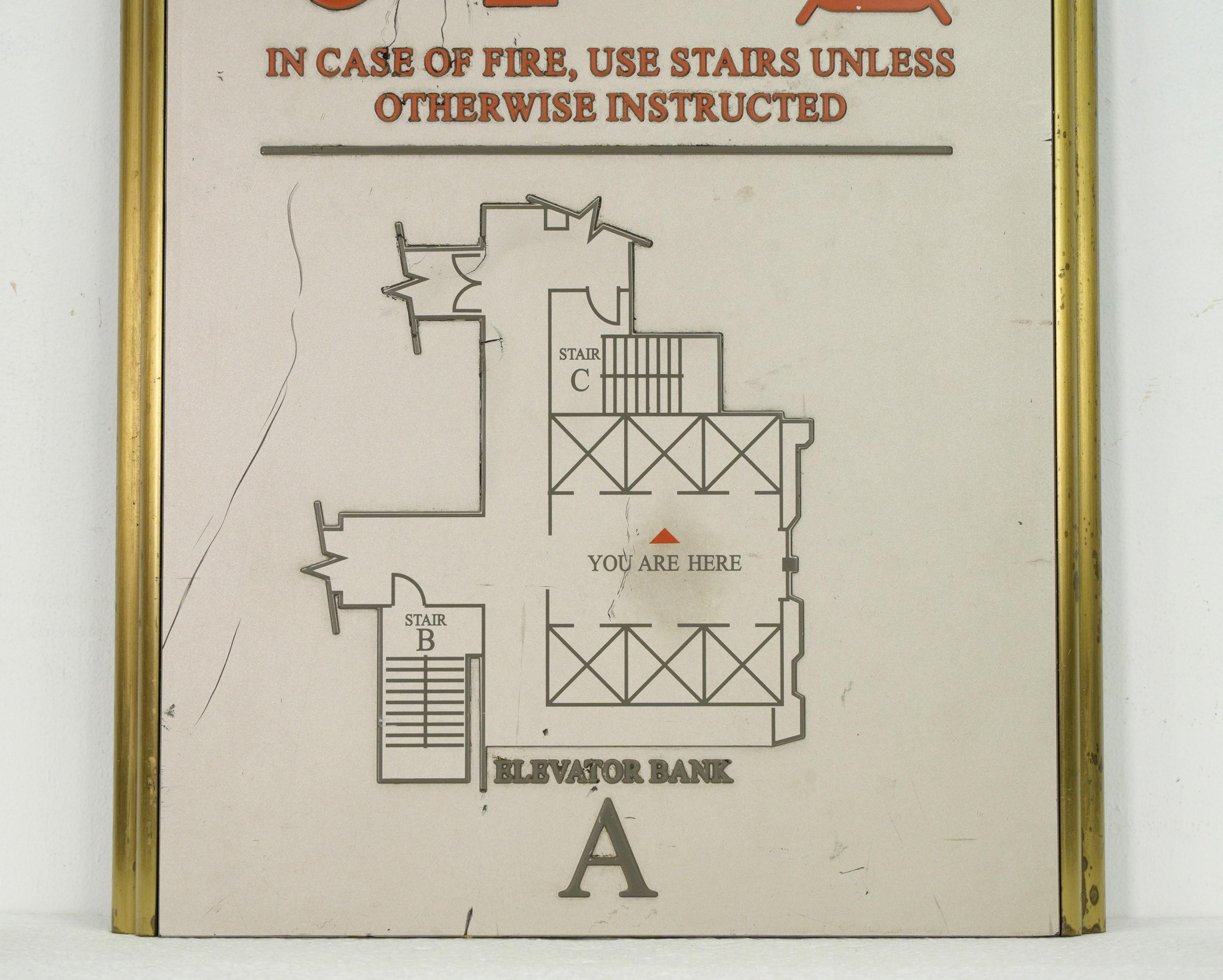 Waldorf Astoria Starlight Roof Palm Court Fire Safety Sign For Sale 2